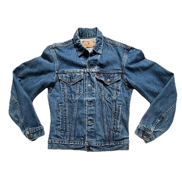 Levi's Jacket Mens Blue Denim Jeans Trucker Vintage 80s  38L ( Small ) - Picture 3 of 11